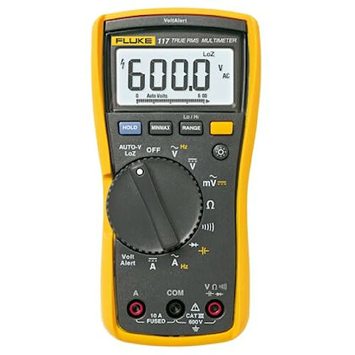 multimètre numérique - 6000 points trms - fluke fluke117eur