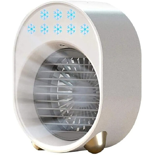 Universal Climatisation portative Mini ventilateur USB Refroidisseur d &'air Chauffeur pour la maison Bureau Chambre Refroidissement Réglage Purificateur | Ventilateur (blanc)