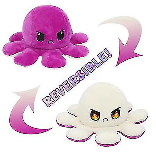 Universal Touet en peluche de poulpe réversible reversible 20 cm cadeau d'enfants