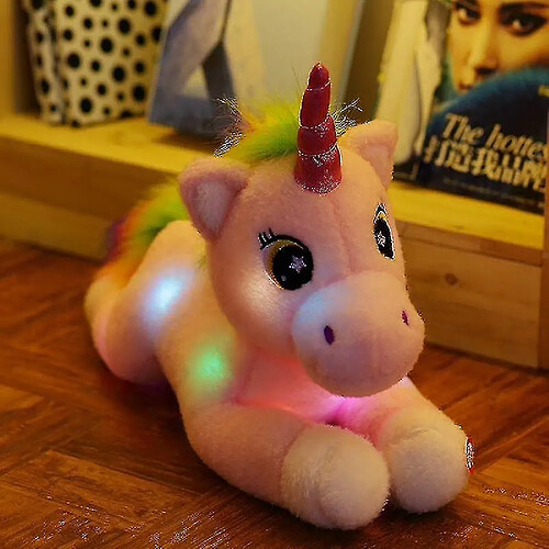 Universal 45 cm UNICORN PLUSH - LED FARNED LED LIGHTEDPINK