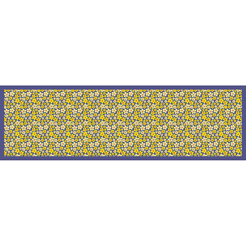 Alter Chemin de cuisine, 100% Made in Italy, Tapis antitache avec impression numérique, Chemin de table antidérapant et lavable, Modèle Fleurs - Bettina, cm 180x52