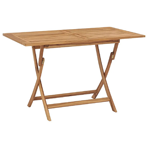 vidaXL Table pliable de jardin 120x70x75 cm Bois de teck solide