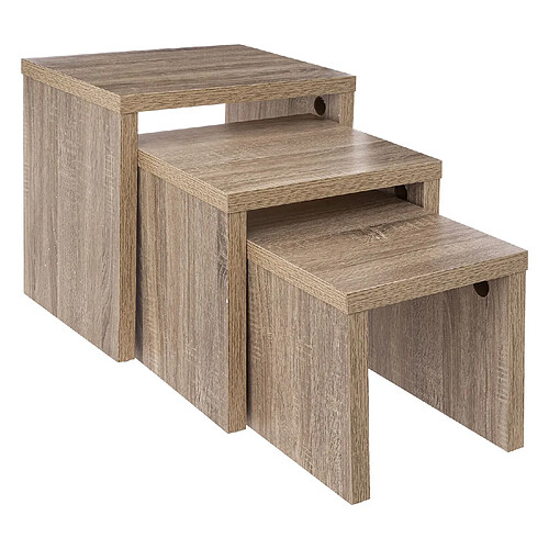 Five Simply Smart Trio de Tables Gigognes encastrables en MDF - Hauteur 45 cm