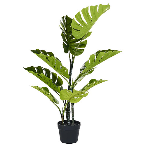 Beliani Plante artificielle MONSTERA PLANT Vert