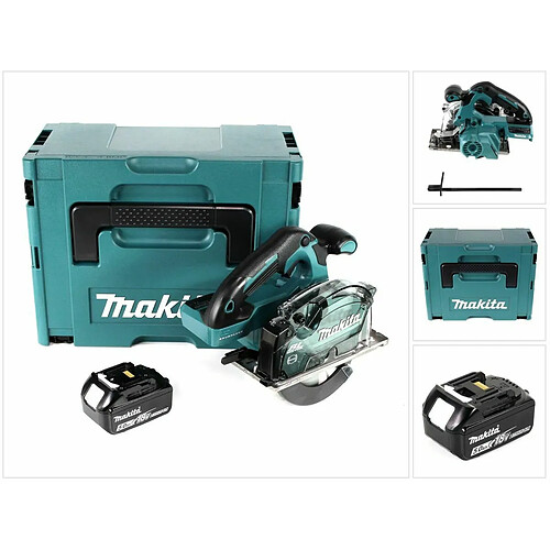 Makita DCS 553 T1J Scie circulaire à main 18V 150 mm Brushless + 1x Batterie 5,0Ah + Coffret Makpac - sans chargeur