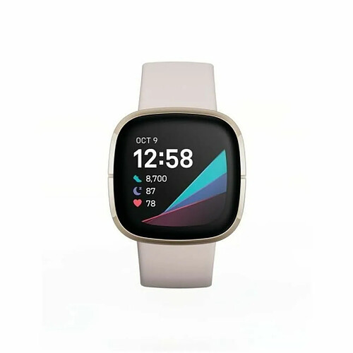 Fitbit Sense 40 mm AMOLED Or, Ivoire GPS (satellite)