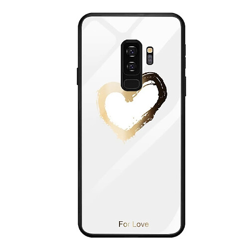 Wewoo Coque Fine Pour Galaxy S9 Plus Couverture de téléphone portable Verre Peint Étui souple TPU Edge Couverture Mobile For Love