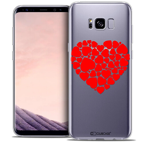 Caseink Coque Housse Etui Samsung Galaxy S8 (G950) [Crystal Gel HD Collection Love Saint Valentin Design Coeur des Coeurs - Souple - Ultra Fin - Imprimé en France]