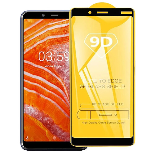 Wewoo Film de verre trempé de plein écran de colle 9D pour Nokia 3.1 Plus