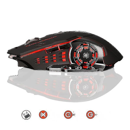 Universal Souris de jeu sans fil Zysd Niubi, optique sans fil rechargeable LED silencieuse