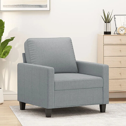 Maison Chic Fauteuil relax,Chaise pour salon Gris clair 60 cm Tissu -MN41298