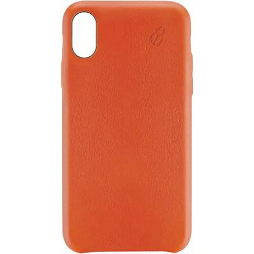 BEETLECASE Coque pour iPhone X/XS en Cuir Orange