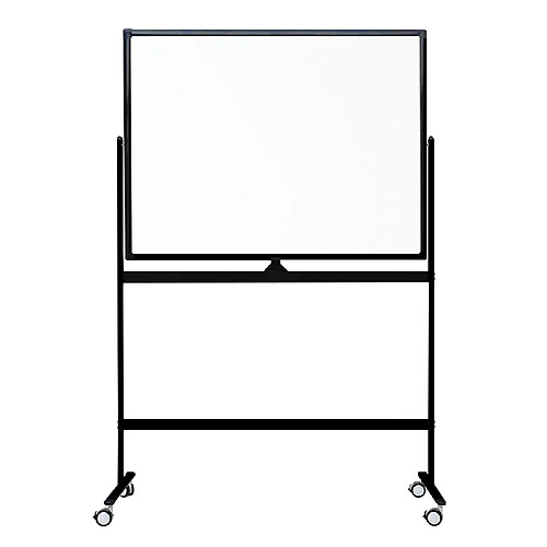 IVOL Tableau blanc mobile - Double face et magnétique - 100 x 150 cm - Noir