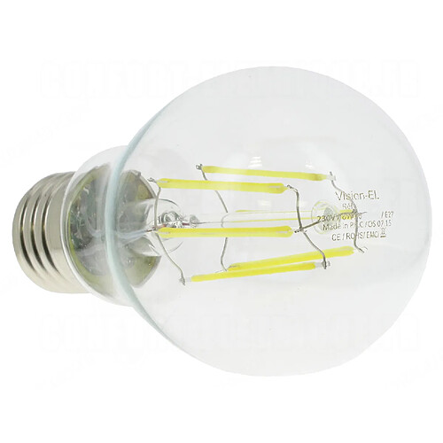 ampoule à led cob - vision-el - e27 - 8w - 4000k - bulb g60 - filament - boite