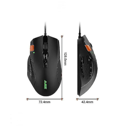 Universal Souris de jeu de bureau compétitives ergonomiques filaires