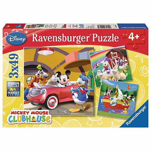 Ludendo Puzzles 3x49 pièces - Tout le monde aime Mickey - Disney