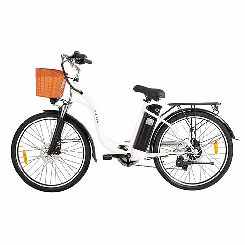 Vélo Électrique DYU C6 26 Pouces 25km/h - Moteur 350W Batterie 36V12.5Ah Freins à Disque - Blanc