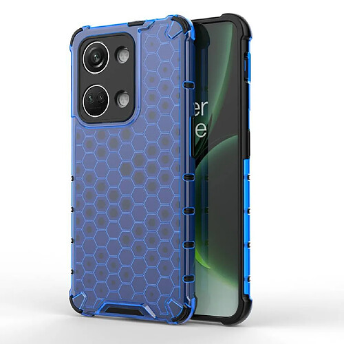 Htdmobiles Coque pour OnePlus Nord 3 5G - housse etui silicone gel fine nid d’abeille + film ecran - BLEU