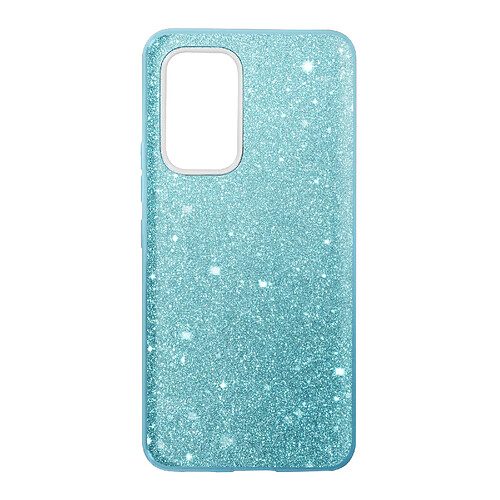 Avizar Coque Samsung Galaxy A53 5G Paillette Feuille Amovible Semi-rigide bleu