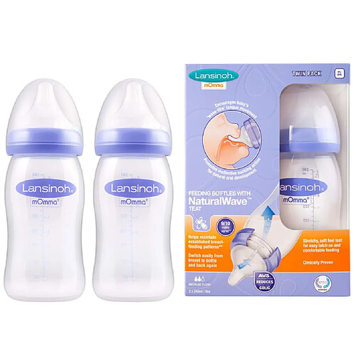 Lansinoh Biberons avec tétine mOmma 2 pcs 240 ml 75890