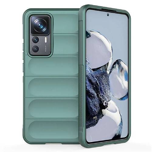 Htdmobiles Coque pour Xiaomi 12T / 12T Pro 5G - housse etui silicone gel fine + verre trempe - VERT