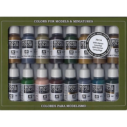 Vallejo Peintures Wwii German Camouflage (16 Color Set)