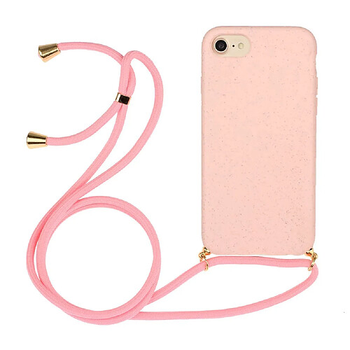 Coque en TPU souple avec sangle multifonction rose pour votre Apple iPhone 6/6s/7/8 4.7 pouces