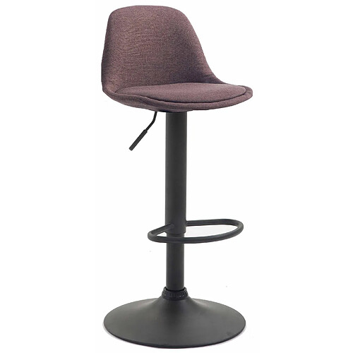 Non Tabouret de bar Kiel tissu noir