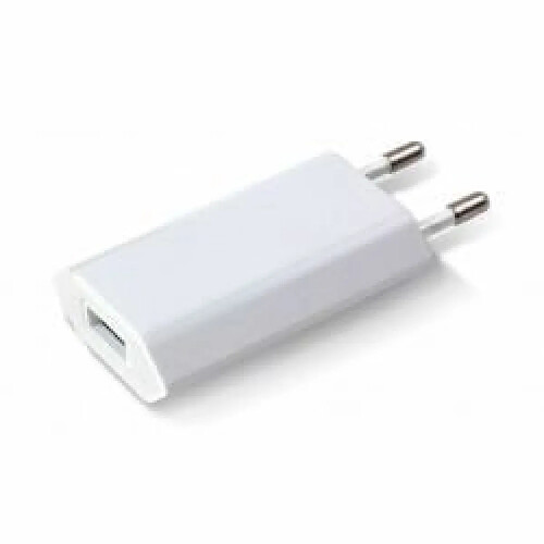 Techly 100747 chargeur de téléphones portables Intérieur Blanc (Techly Slim USB charger 230V -> 5V/1A white)