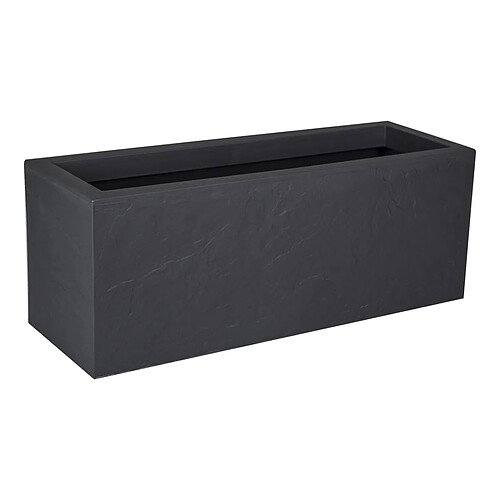 Balconnière rectangulaire Volcania Up effet pierre 25 L Anthracite - Eda