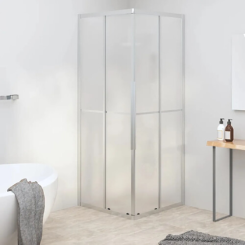 vidaXL Cabine de douche ESG dépoli 80x80x180 cm