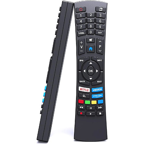 SANAG Telecommande Rc1822 Medion Pour Medion Tv, Telecommande De Rechange Pour Medion Ultra Hd Smart Tv Avec Boutons Netflix Medion Prime Video Msn: 40069104