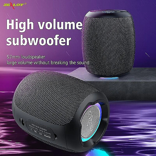 Universal Zélote S53 haut-parleur sans fil portable Bluetooth colonne étanche Hifi sans perte de haut-parleur stéréo