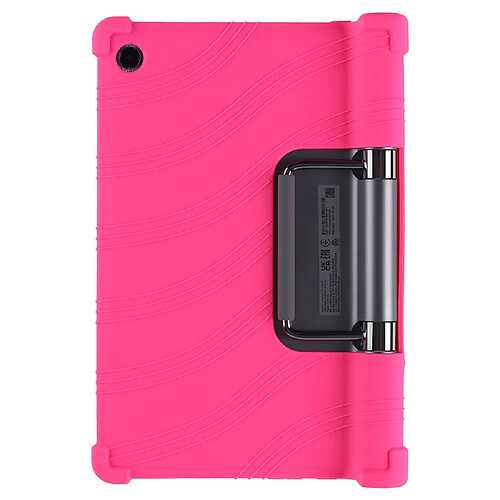 Coque en silicone flexible avec béquille pliable rose pour votre Lenovo Yoga Tab 11