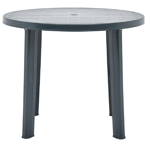 Maison Chic Table de jardin | Table d'extérieur Vert 89 cm Plastique -GKD46968