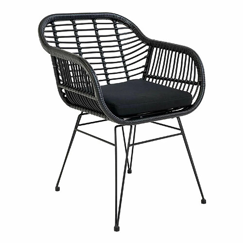 House Nordic 2 Fauteuils de jardin noirs TRIESTE