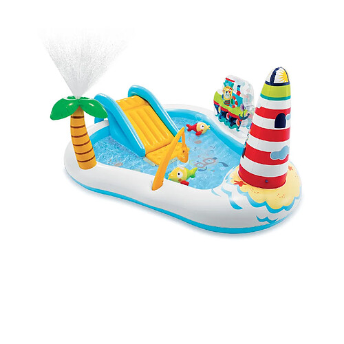 Intex Parc de jeu gonflable Sea Paradise - L. 218 x l. 188 cm - Blanc