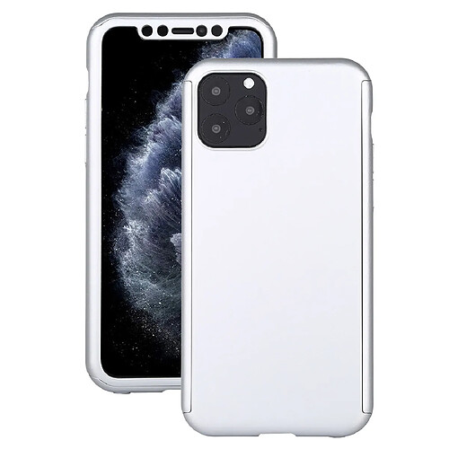 Wewoo Coque Rigide Pour iPhone 11 Pro Shockproof PC Etui de protection pleine couverture avec film de verre trempé Argent