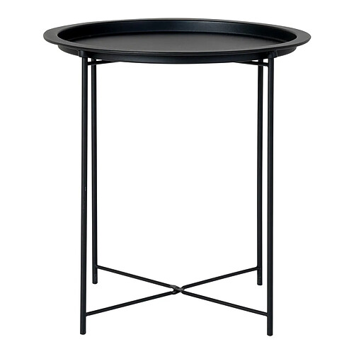 EPIKASA Table Basse Bastia, Noir, Métal, 47x47x50 cm