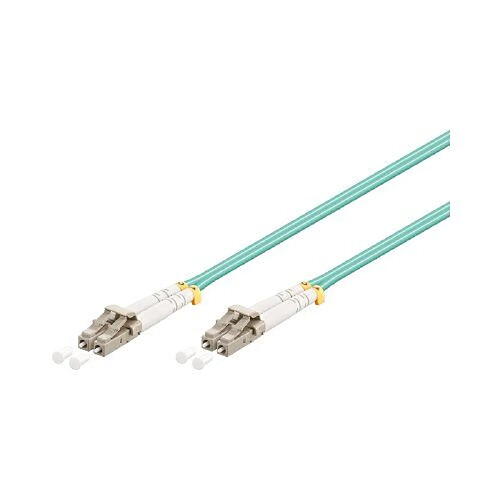 Goobay OM3 Câble patch à fibre optique duplex LC/LC Bleu clair 5 m