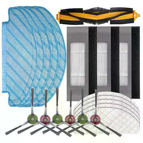 Kit de lingettes filtrantes pour aspirateur Ecovacs Deebot Ozmo T8, 20 pièces, accessoires pour brosses et filtres