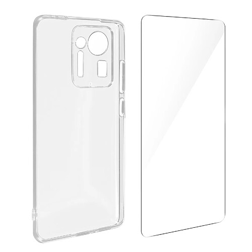 Avizar Coque Xiaomi Mix 4 Souple et Film Verre Trempé 9H transparent