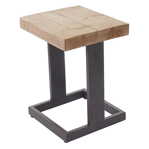 Mendler Tabouret HWC-A15, repose-pieds, tabouret en bois massif de sapin, rustique 48x36x32cm