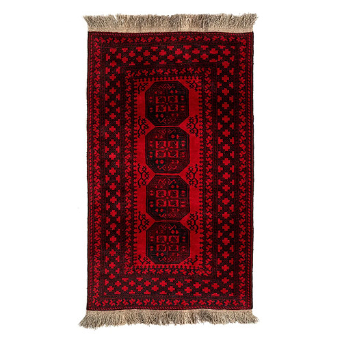 Vidal Tapis de laine 188x103 rouge Afghan