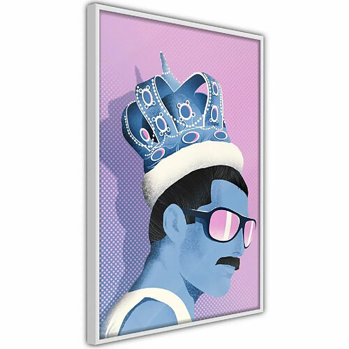 Paris Prix Affiche Murale Encadrée King of Music 40 x 60 cm Blanc