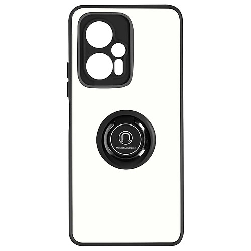 Avizar Coque pour Xiaomi Poco X4 GT Bi-matière Bague Métallique Support Vidéo noir