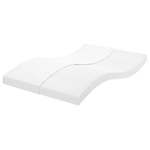 vidaXL Matelas en mousse blanc 140x200 cm 7 zones dureté 20 ILD