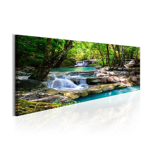 Paris Prix Tableau Imprimé Nature : Forest Waterfall 40 x 120 cm