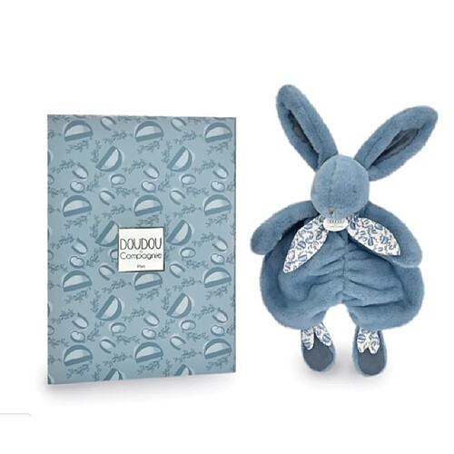 Doudou et Compagnie Doudou lapin bleu - Lapin doudou -29 cm