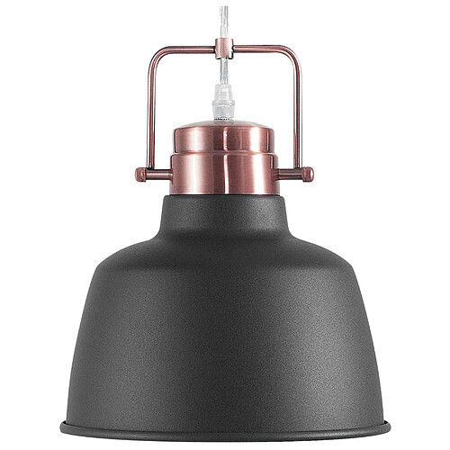 Beliani Lampe suspension NARMADA Métal Gris graphite